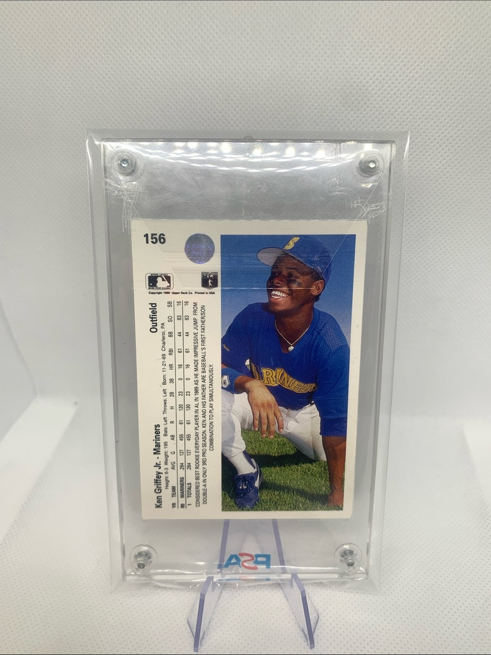 1990 Upper Deck Ken Griffey Jr. MLB Baseball Seattle Mariners In Protective Case - Picture 3 of 6
